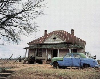 William Christenberry -&nbsp;House and Car, Near Akron, Alabama