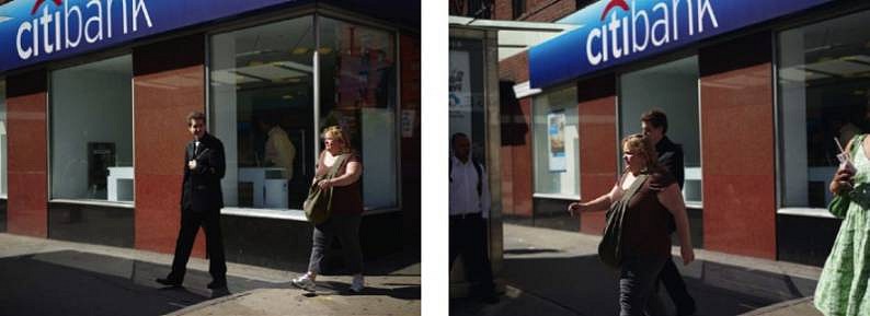 Paul Graham
23rd Street, 2nd June 2011, 4.25.14 pm, 2011
Pigment print mounted on Dibond
28 x 37 1/2 in. (71.1 x 95.3 cm)
Diptych, each is edition 1 of 3