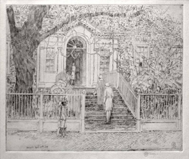 Frederick Childe Hassam
Chase House, Annapolis, 1929
17 1/4 x 16 in. (43.8 x 40.6 cm)