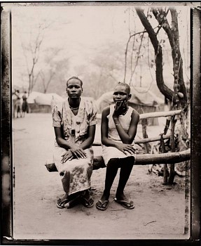 Fazal Sheikh -&nbsp;Rachel and Ochol, Family Section, Sudanese Refugee Camp, Lokichoggio, Kenya