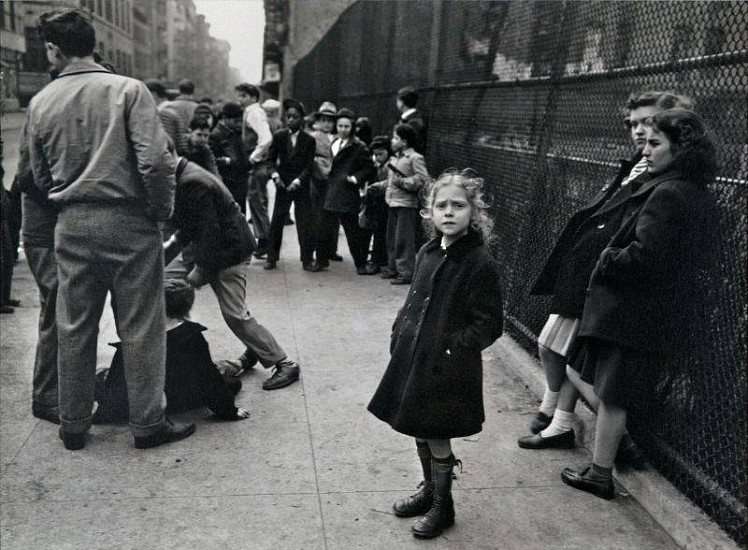Walter Rosenblum
"Child With Polio" Pitt St. New York, 1938
Gelatin silver print (black & white)
7 x 9 1/2 in. (17.8 x 24.1 cm)