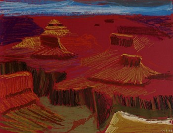 David Hockney -&nbsp;Study for "A Closer Grand Canyon III"