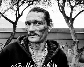 David Goldblatt -&nbsp;Blitz Maaneveld at the Terrace, Woodstock, Cape Town, where he murdered a man with whom he had been gambling
