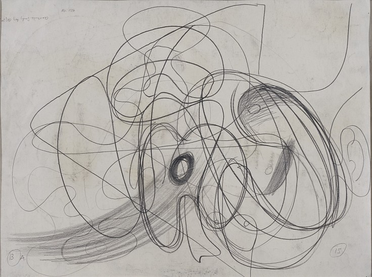 Arshile Gorky
Untitled (Line Drawing), c. 1932
Pencil on paper
17 x 22 in. (43.2 x 55.9 cm)
Untitled (Khorkmon) on recto
Double sided drawing