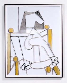 Jose D&aacute;vila -&nbsp;Untitled (Femme assise &Aacute;&nbsp; l &acute;ab&eacute;c&eacute;daire)